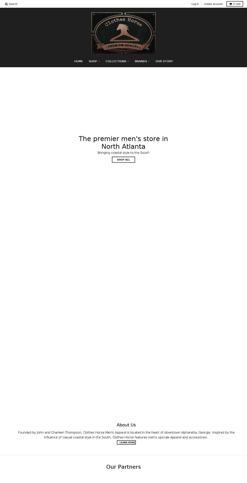 clotheshorsemensapparel.com — Shopify storefront screenshot