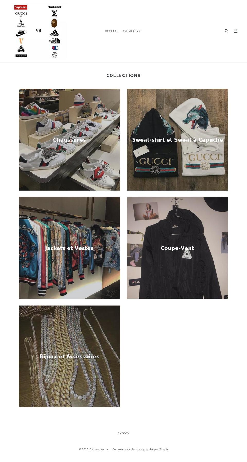clothesluxury.com — Shopify storefront screenshot