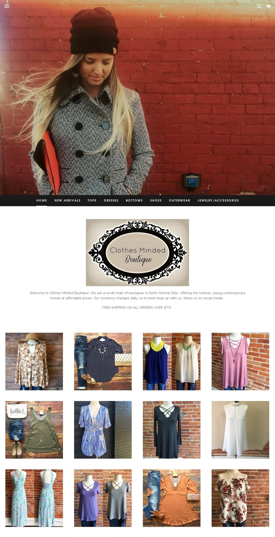 clothesmindedohio.com shopify website screenshot