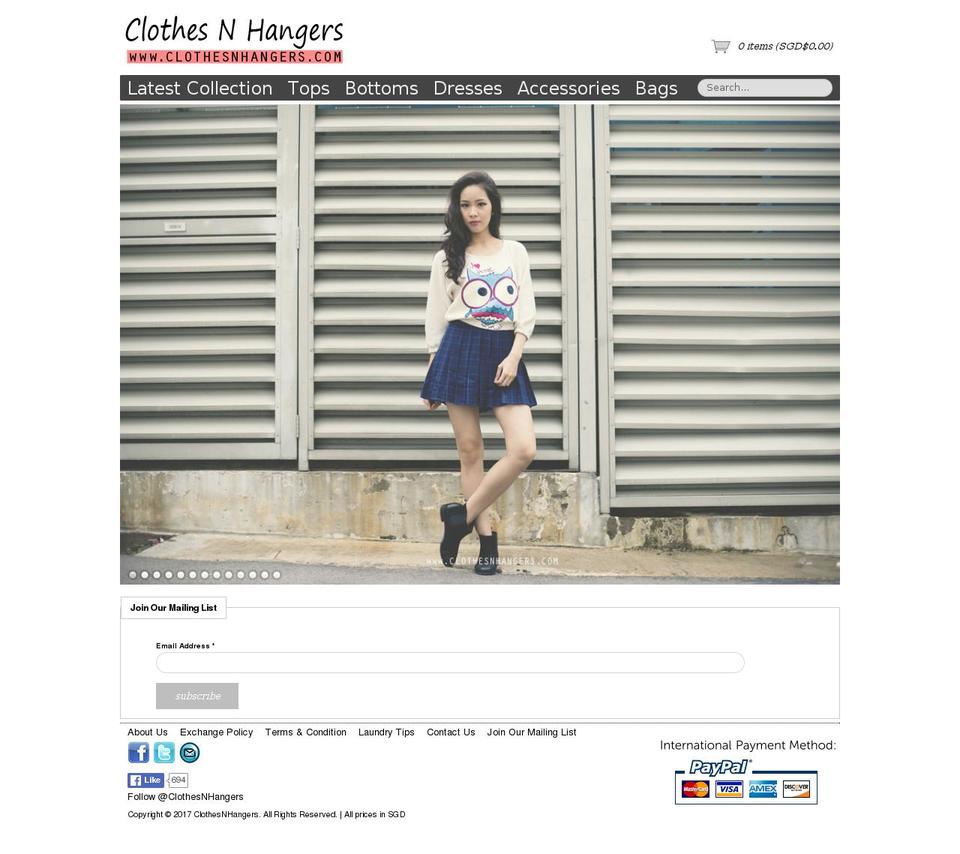 clothesnhangers.com shopify website screenshot