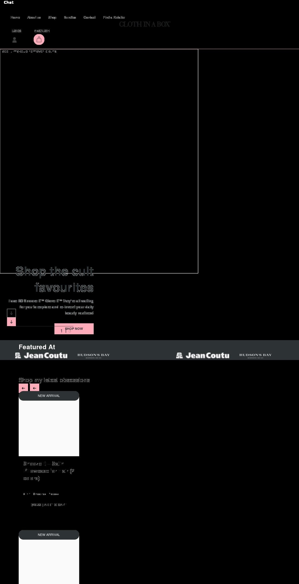 clothinabox.com shopify website screenshot