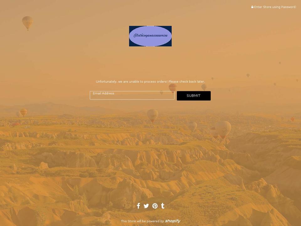 clothinganaccessories.com — Shopify storefront screenshot