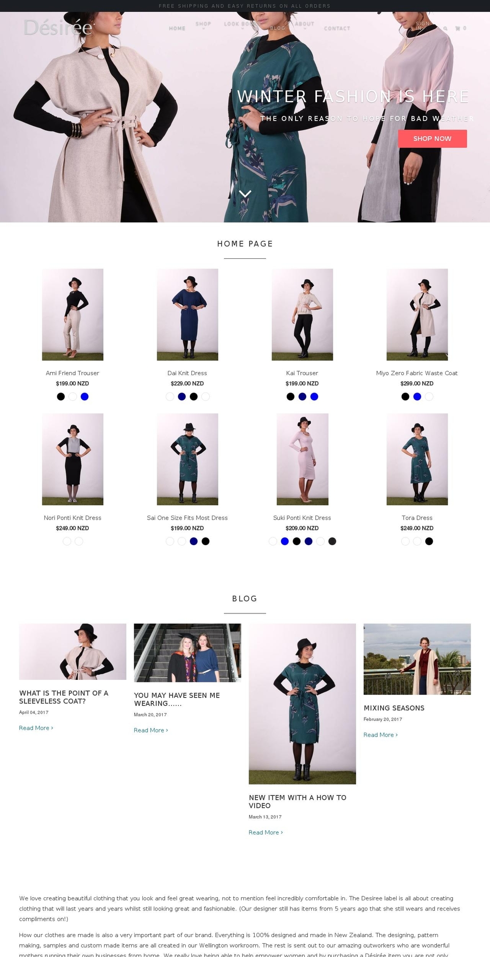 clothingbydesiree.com shopify website screenshot