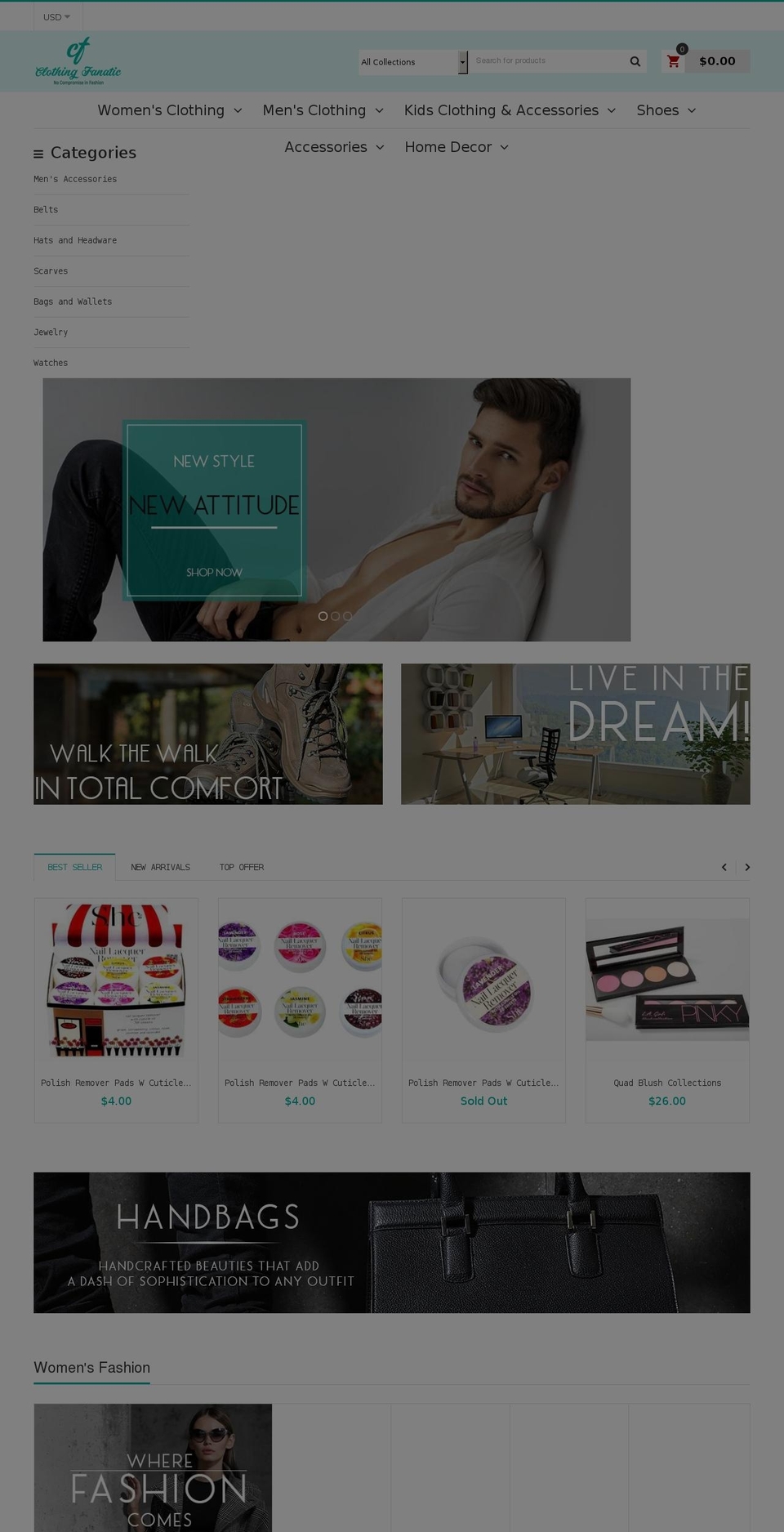 clothingfanatic.com shopify website screenshot