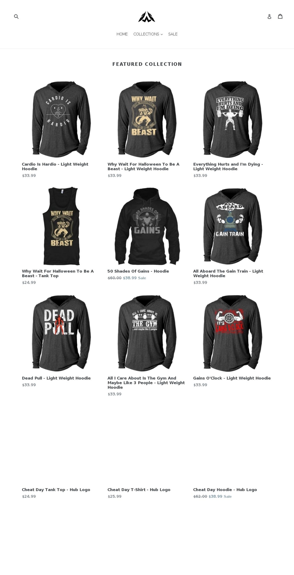 clothingoflegends.com — Shopify storefront screenshot