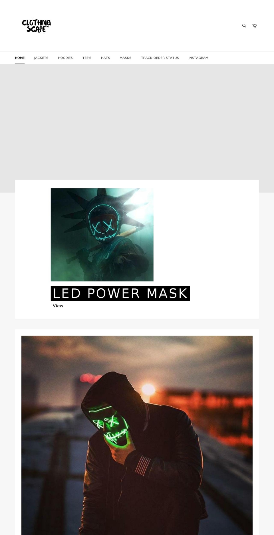 clothingscape.com shopify website screenshot