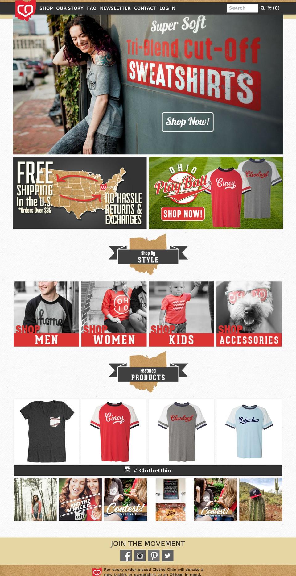 clothohio.com shopify website screenshot