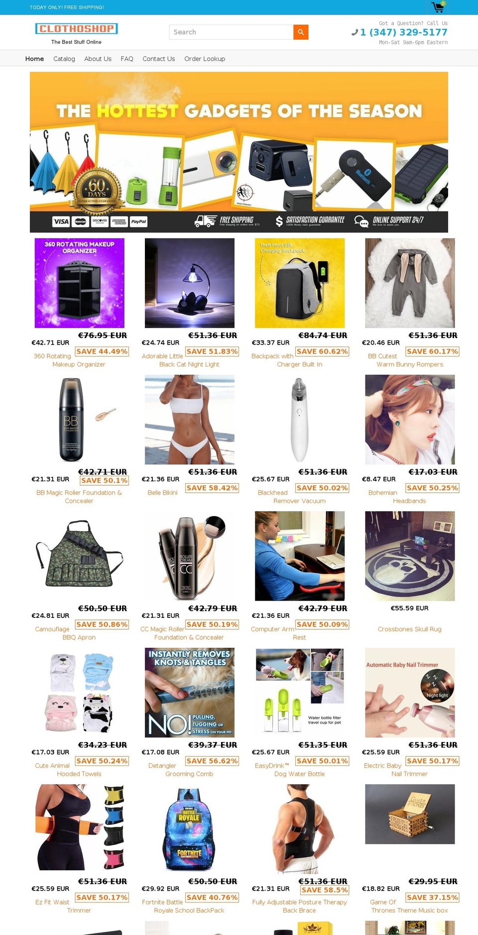 clothoshop.com — Shopify storefront screenshot