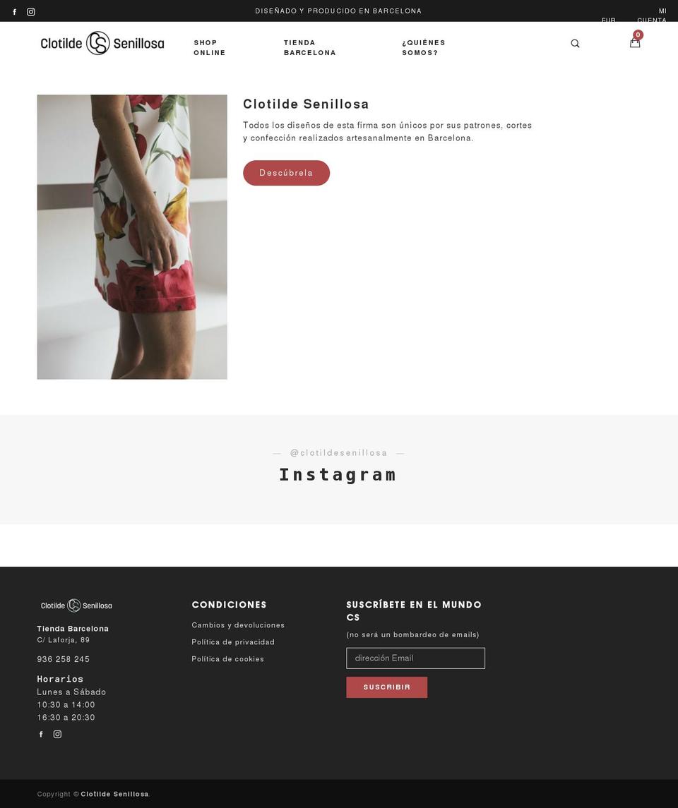 clotildesenillosa.es shopify website screenshot