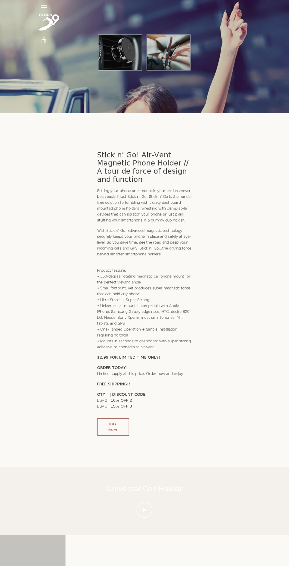cloud9brand.com — Shopify storefront screenshot