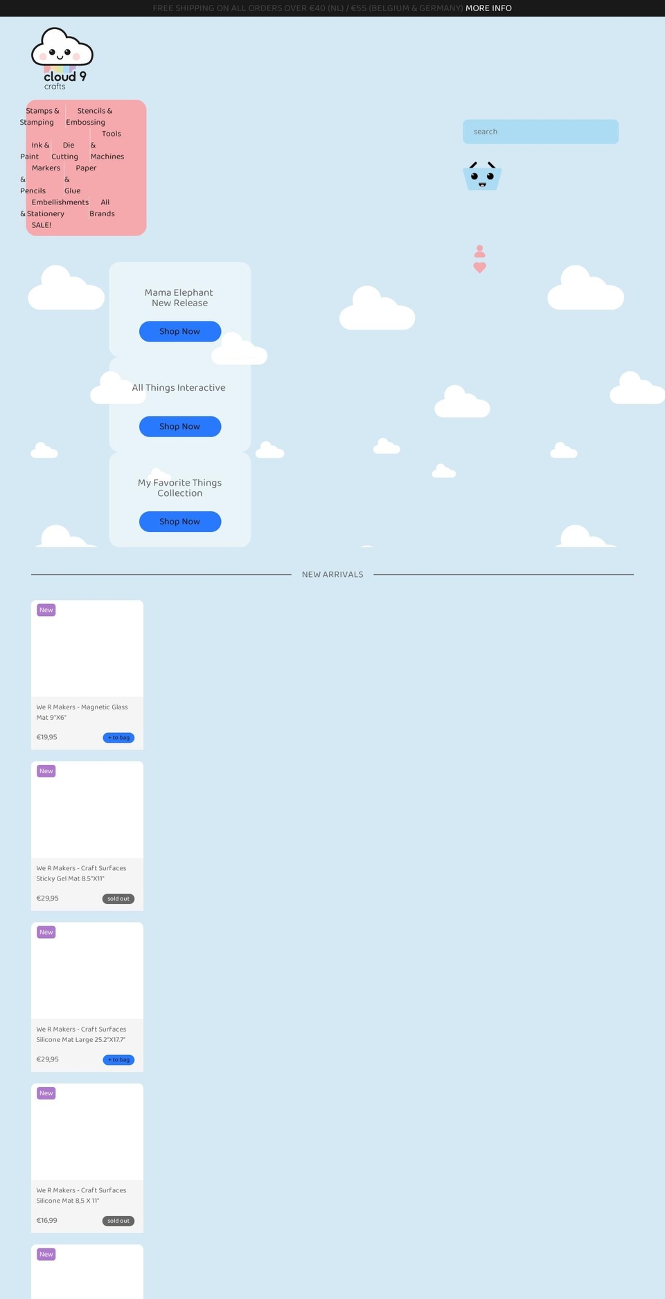 cloud9crafts.nl shopify website screenshot