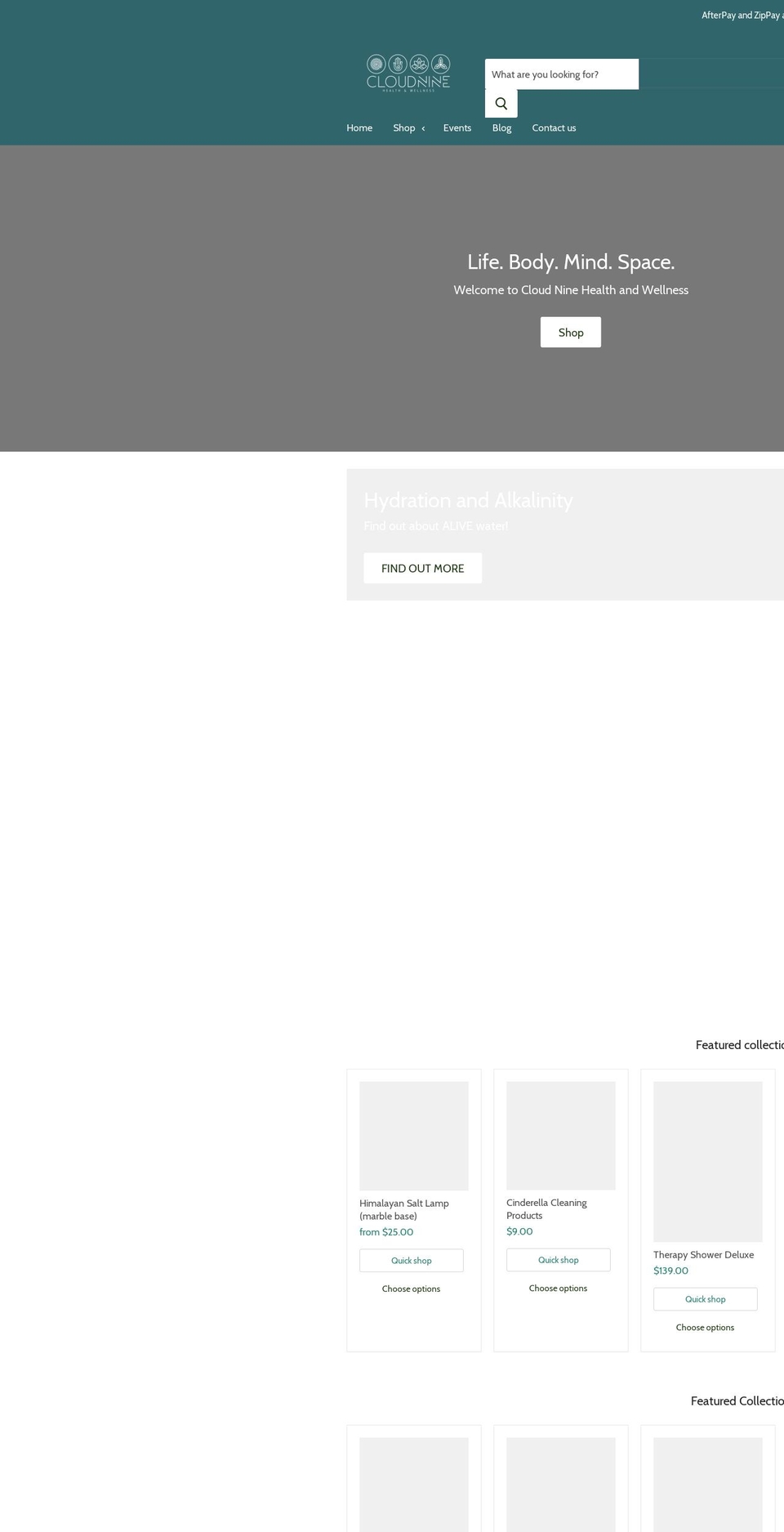 cloud9healthandwellness.com — Shopify storefront screenshot