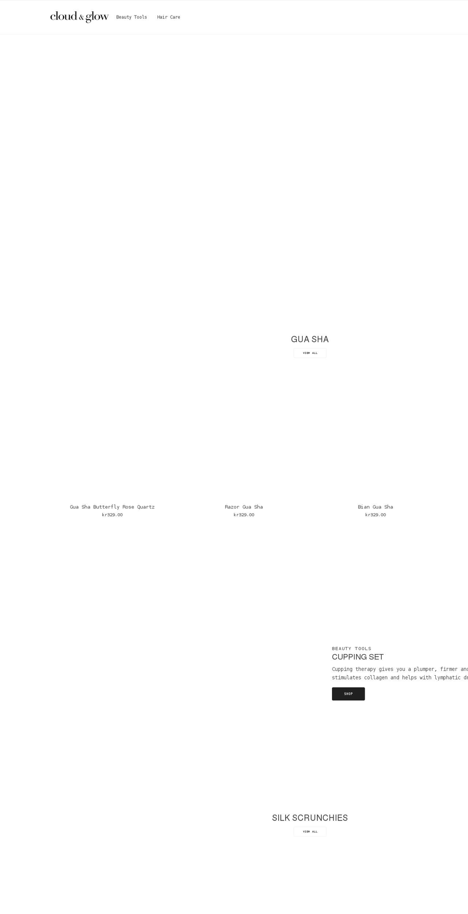 cloudandglow.com — Shopify storefront screenshot