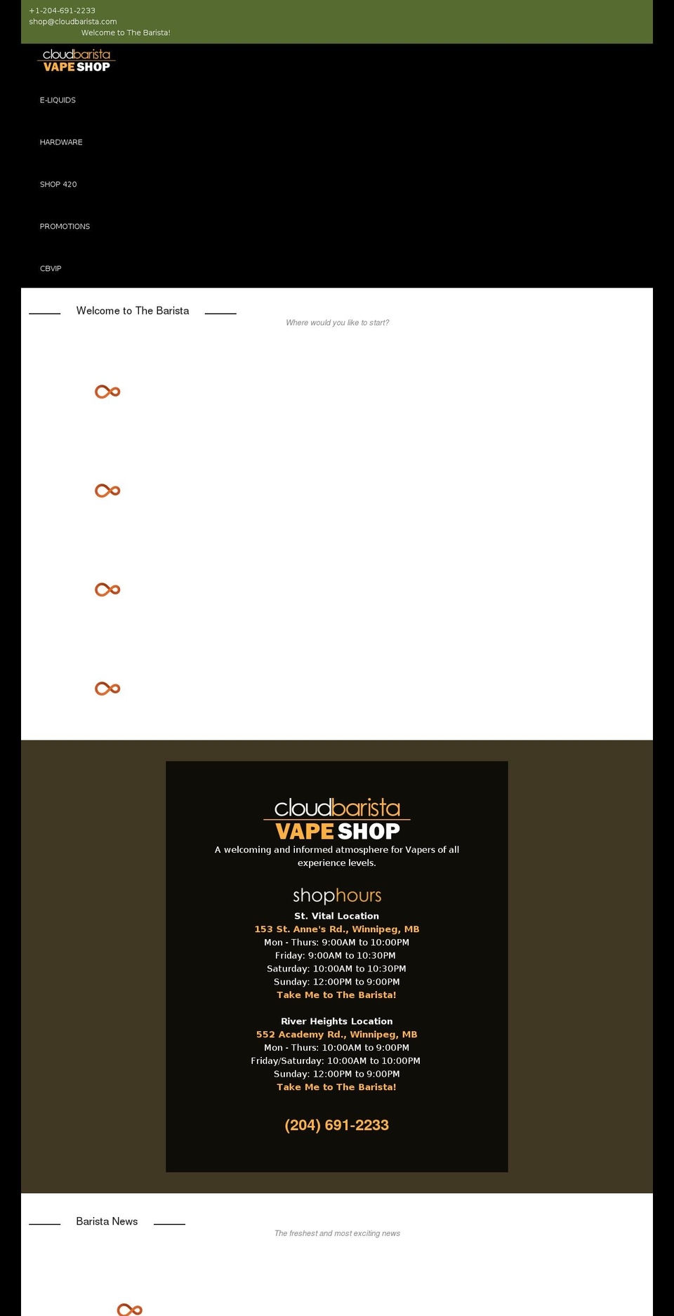 cloudbarista.com shopify website screenshot