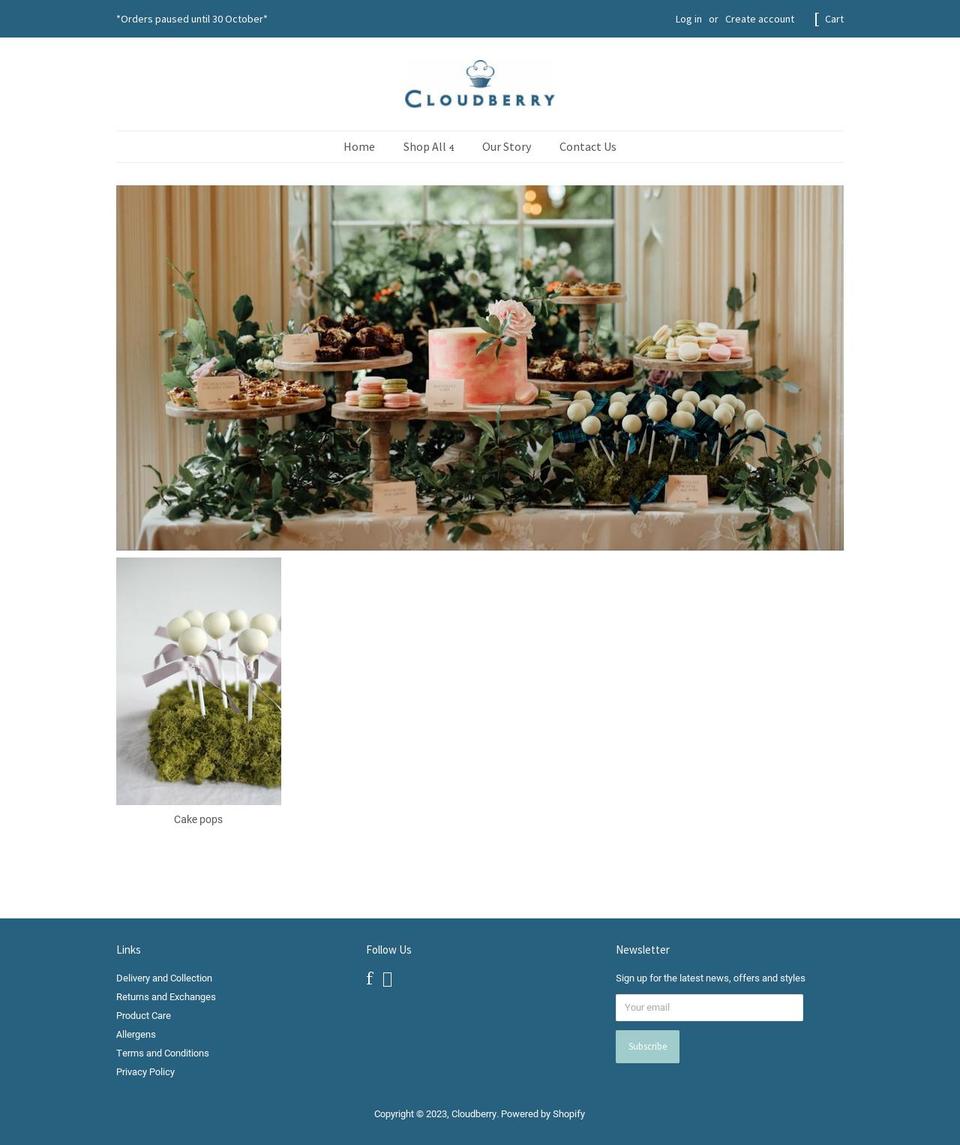 cloudberry.ie shopify website screenshot