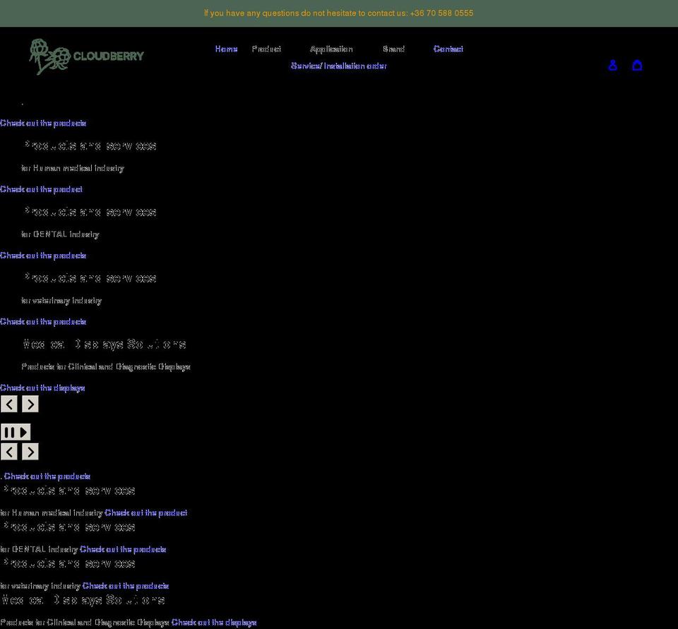 cloudberryinternational.com shopify website screenshot