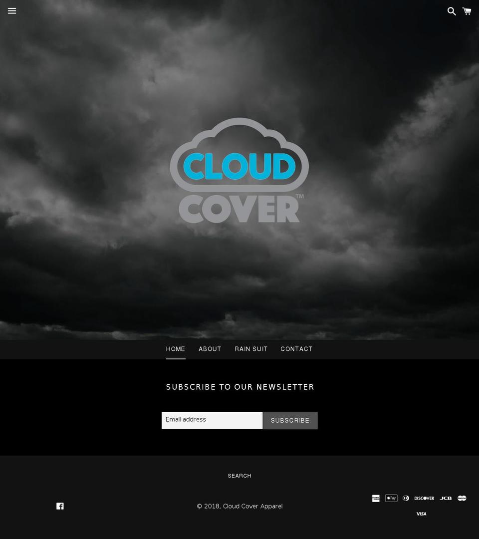cloudcoverapparel.com — Shopify storefront screenshot
