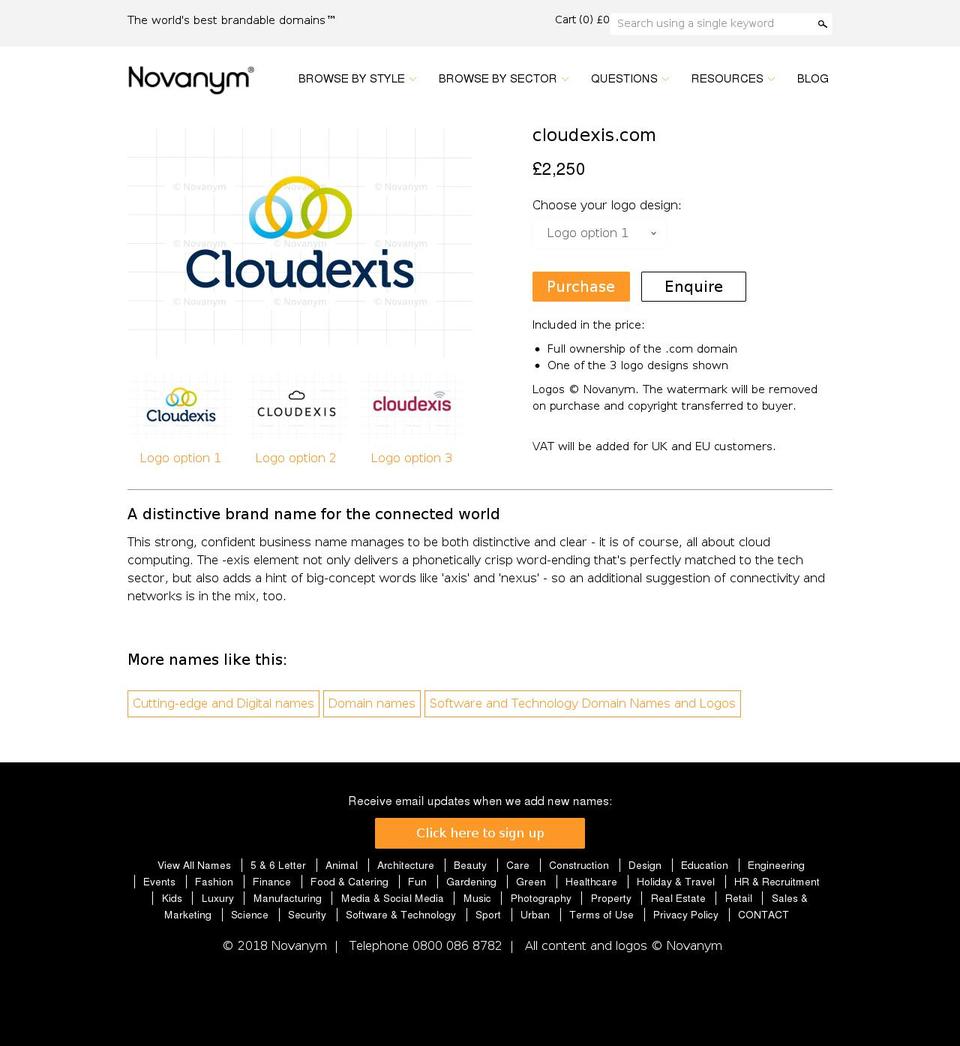 cloudexis.com — Shopify storefront screenshot