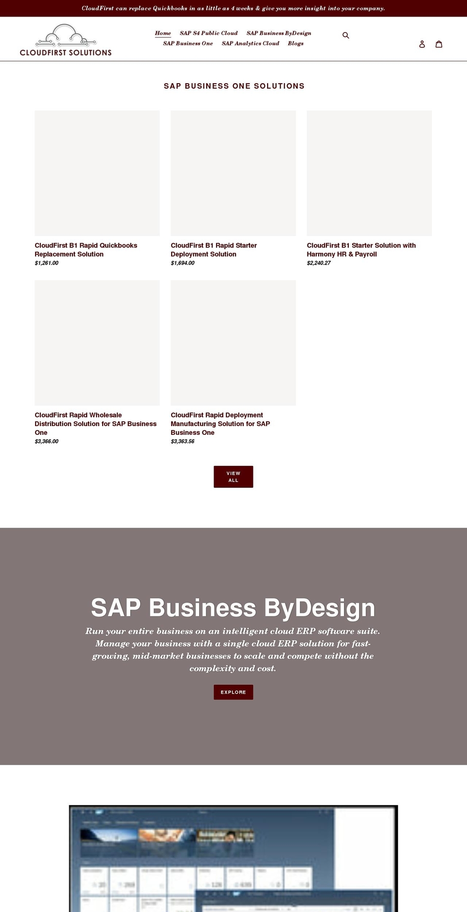 cloudfirstrapidsolutions.com shopify website screenshot