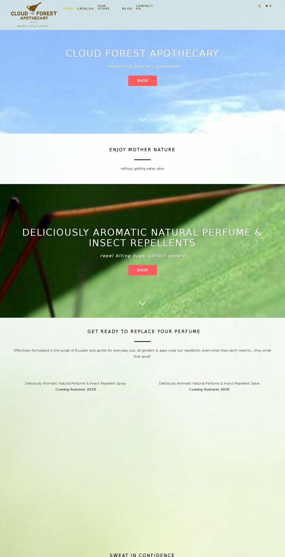 cloudforestapothecary.com — Shopify storefront screenshot