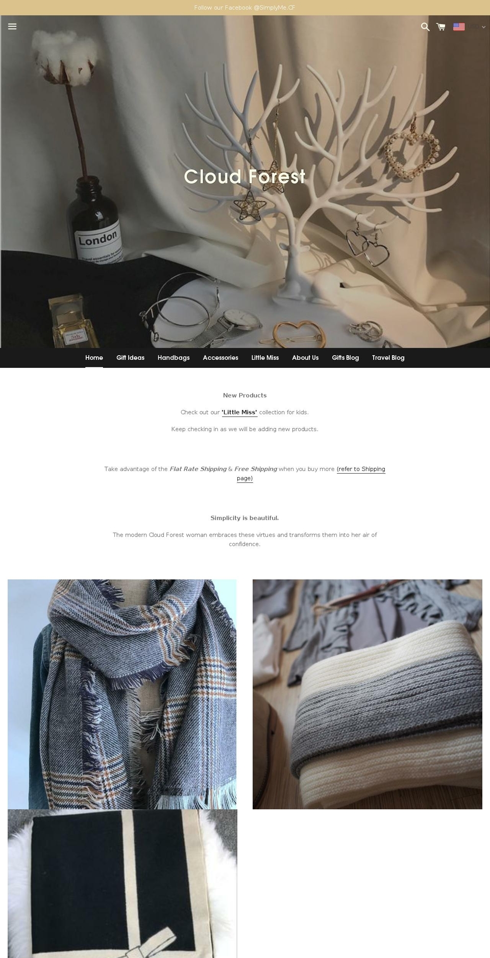 cloudforestshop.com — Shopify storefront screenshot