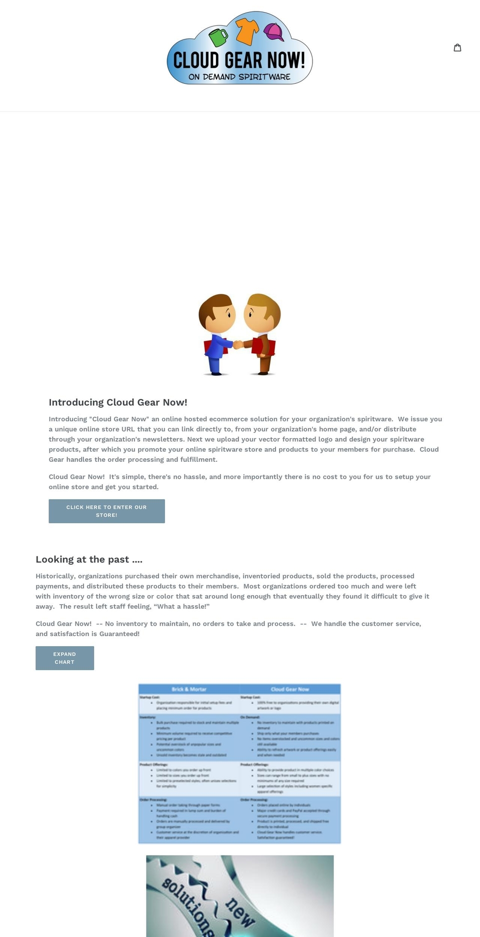 cloudgearnow.com — Shopify storefront screenshot