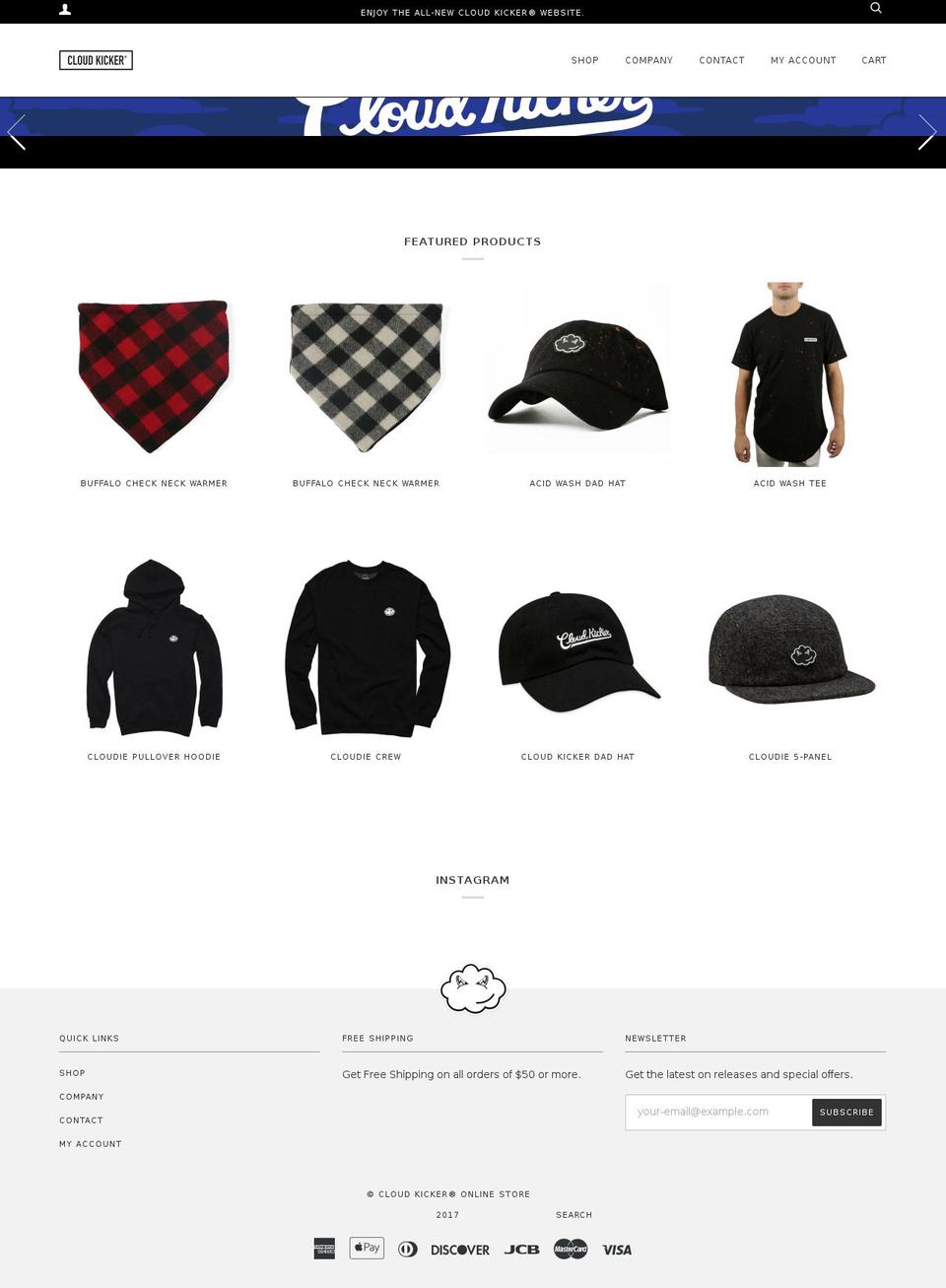 cloudkicker.com shopify website screenshot