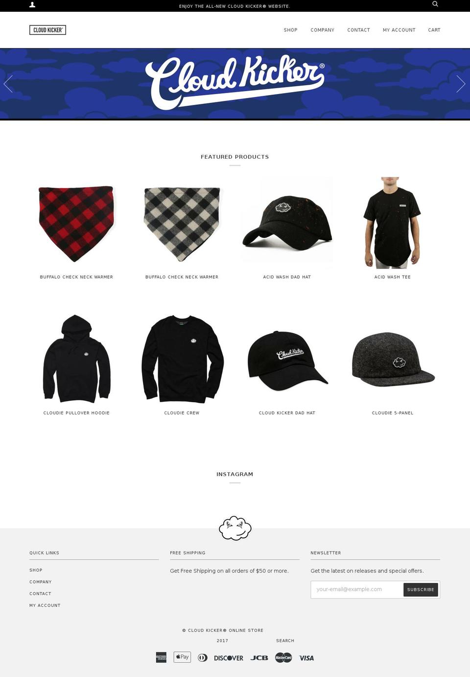cloudkickeroriginal.com shopify website screenshot