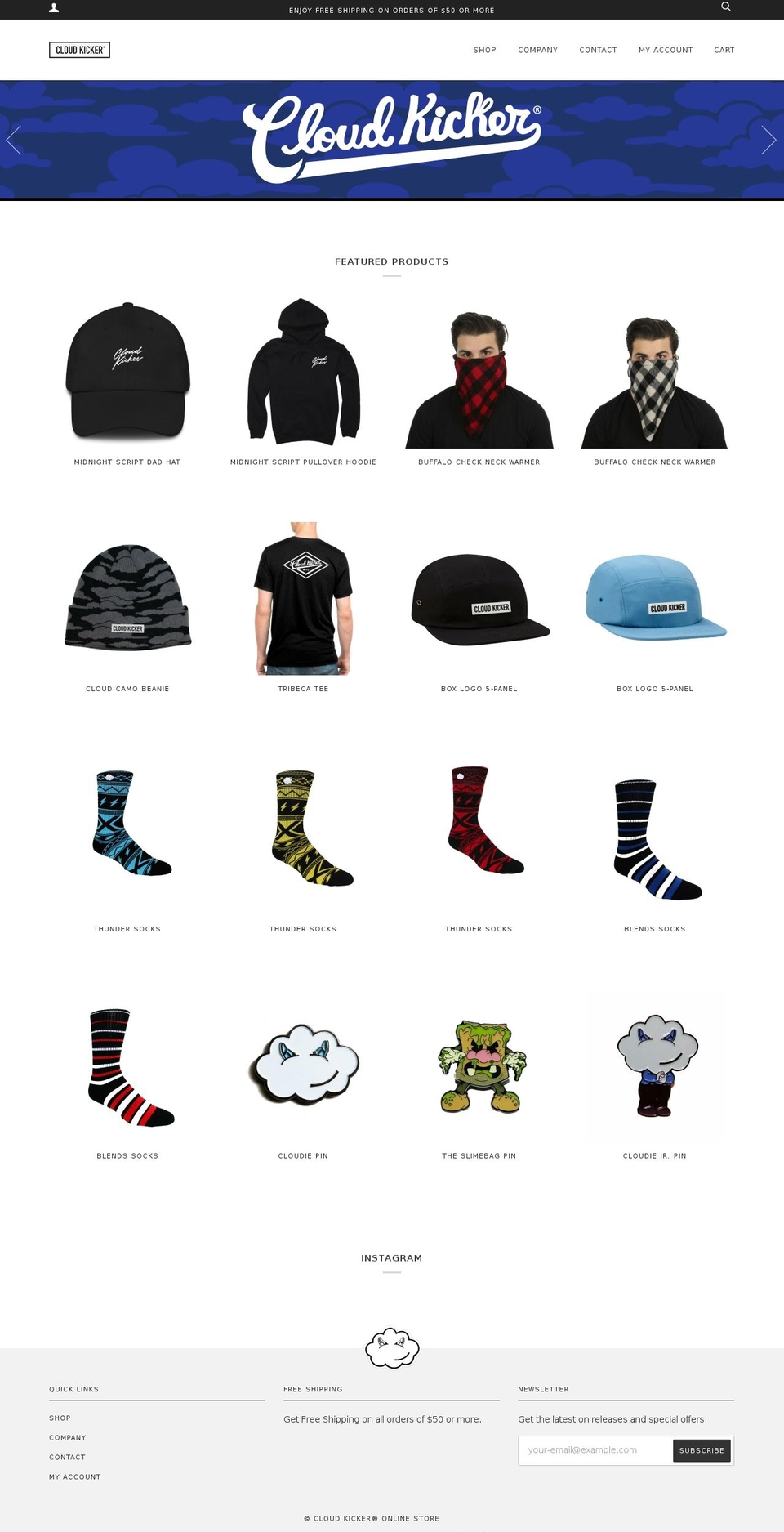 cloudkickers.com — Shopify storefront screenshot