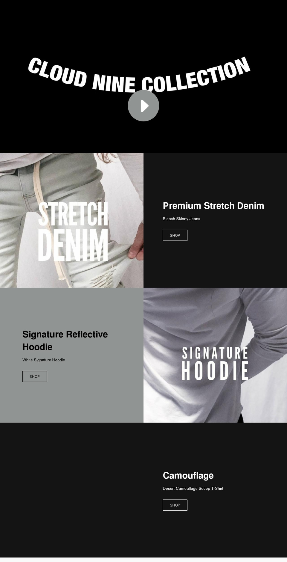 cloudninecollection.com — Shopify storefront screenshot