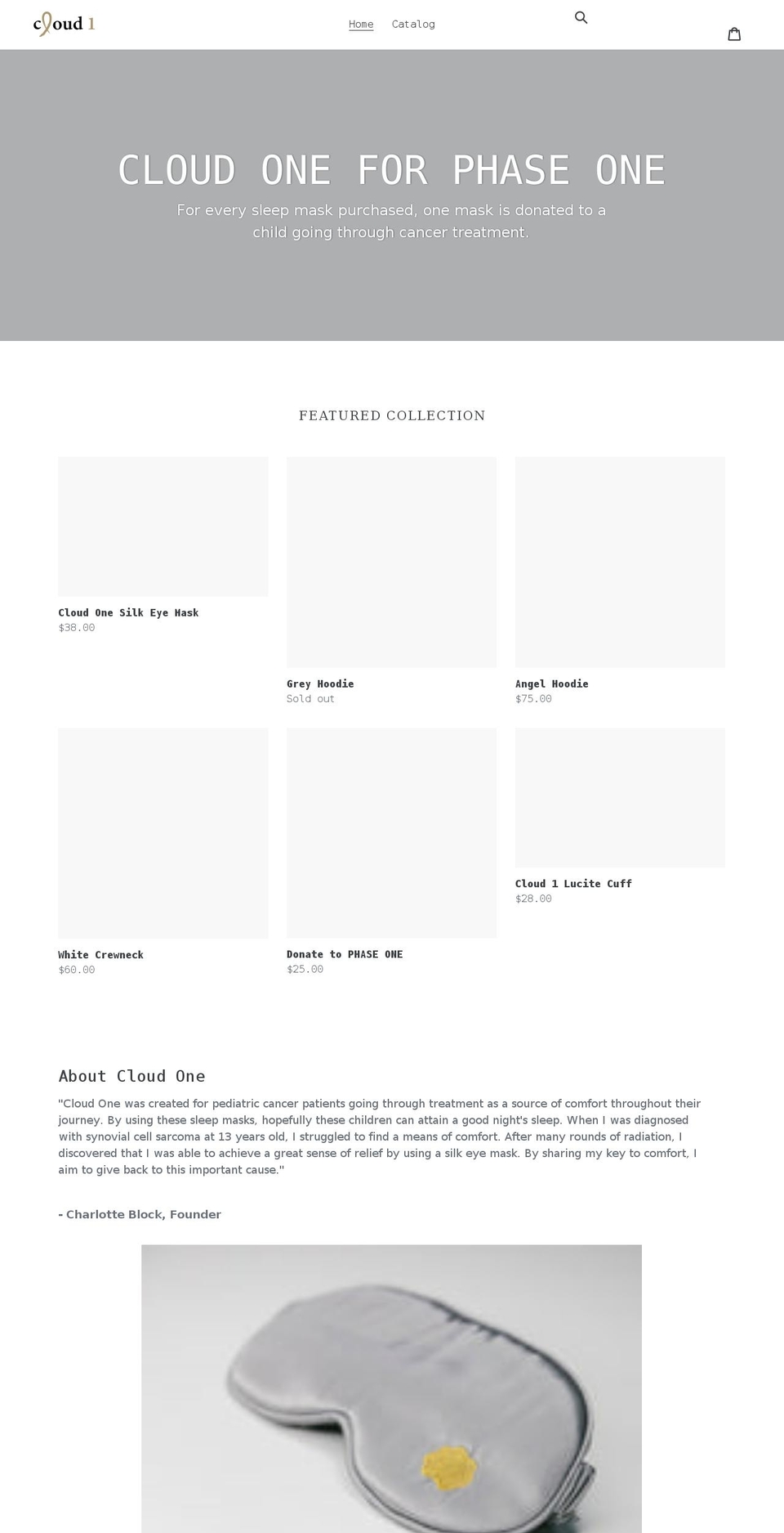 cloudoneforphaseone.com shopify website screenshot