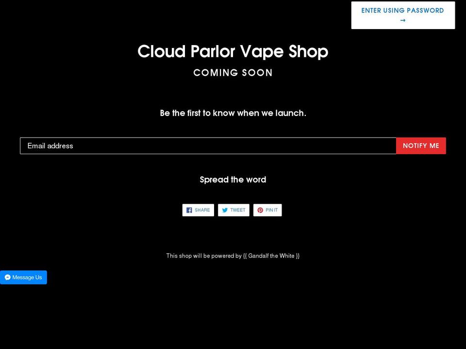 cloudparlor.info shopify website screenshot