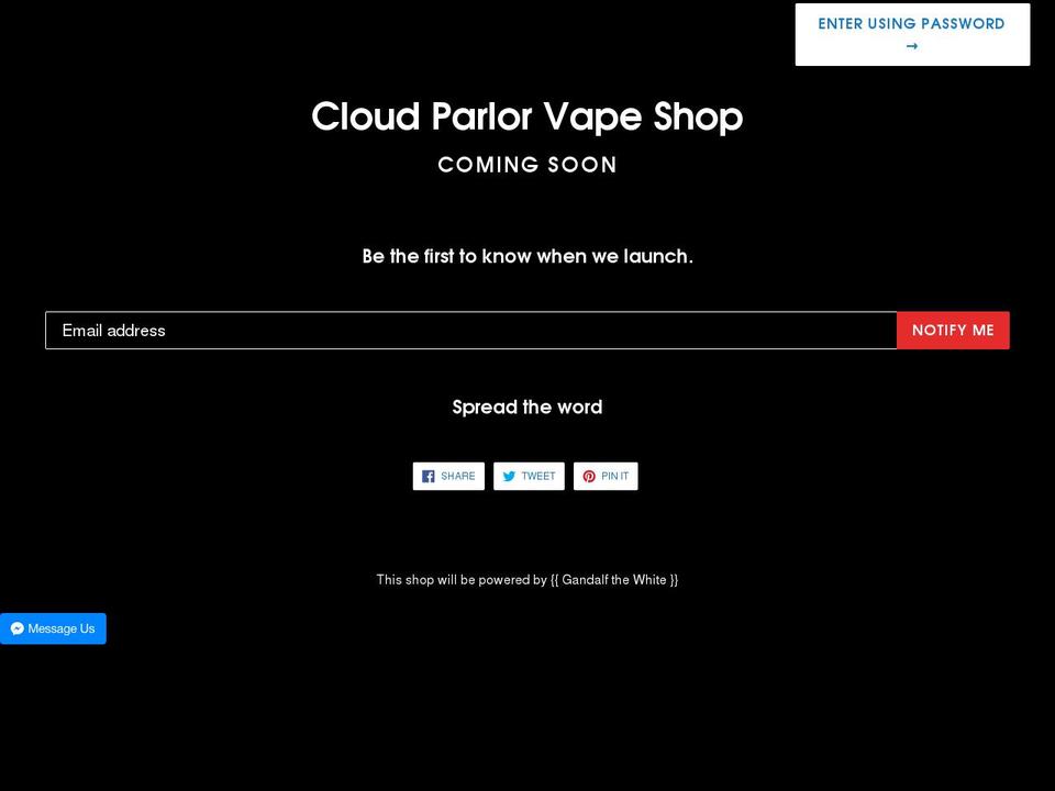 cloudparlor.org shopify website screenshot