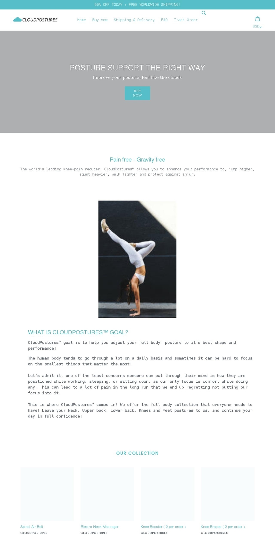cloudpostures.com shopify website screenshot