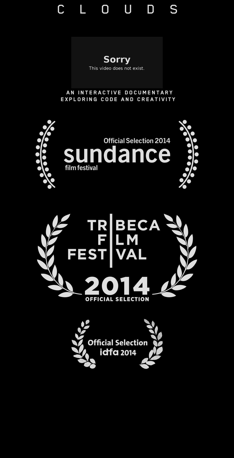 cloudsdocumentary.com shopify website screenshot