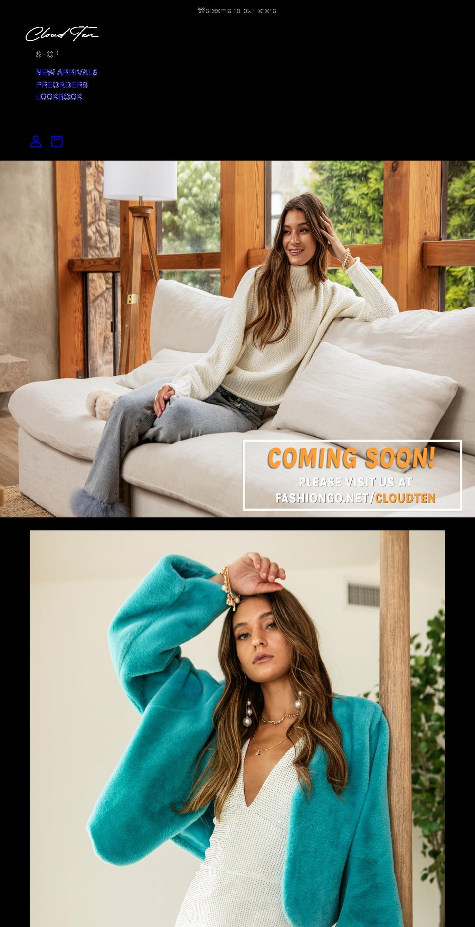cloudtenfashion.com shopify website screenshot