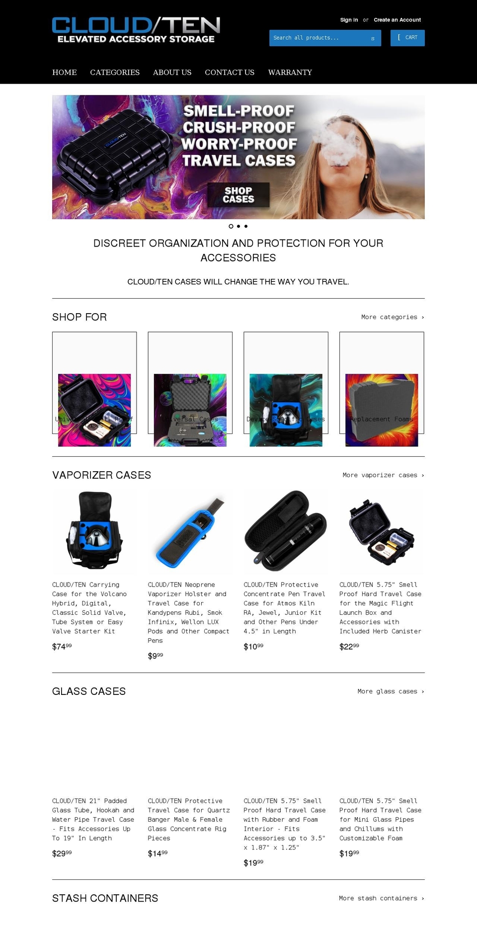cloudtensmoke.com shopify website screenshot