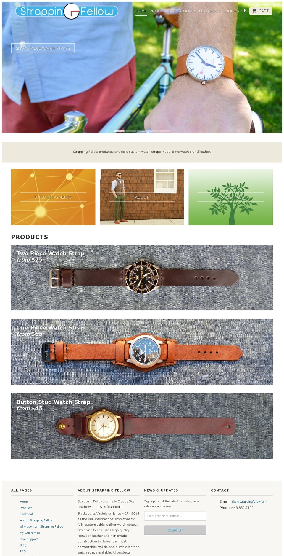cloudyskyleatherworks.com shopify website screenshot