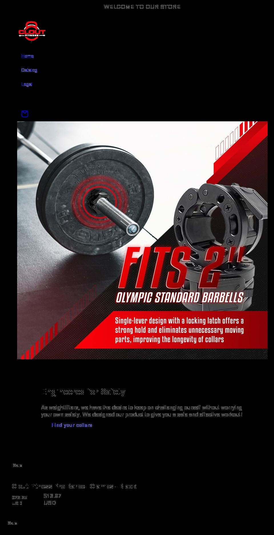 cloutfitness.com shopify website screenshot