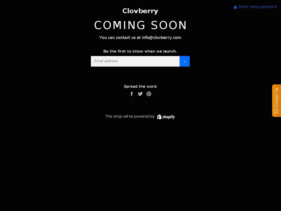 clovberry.com — Shopify storefront screenshot