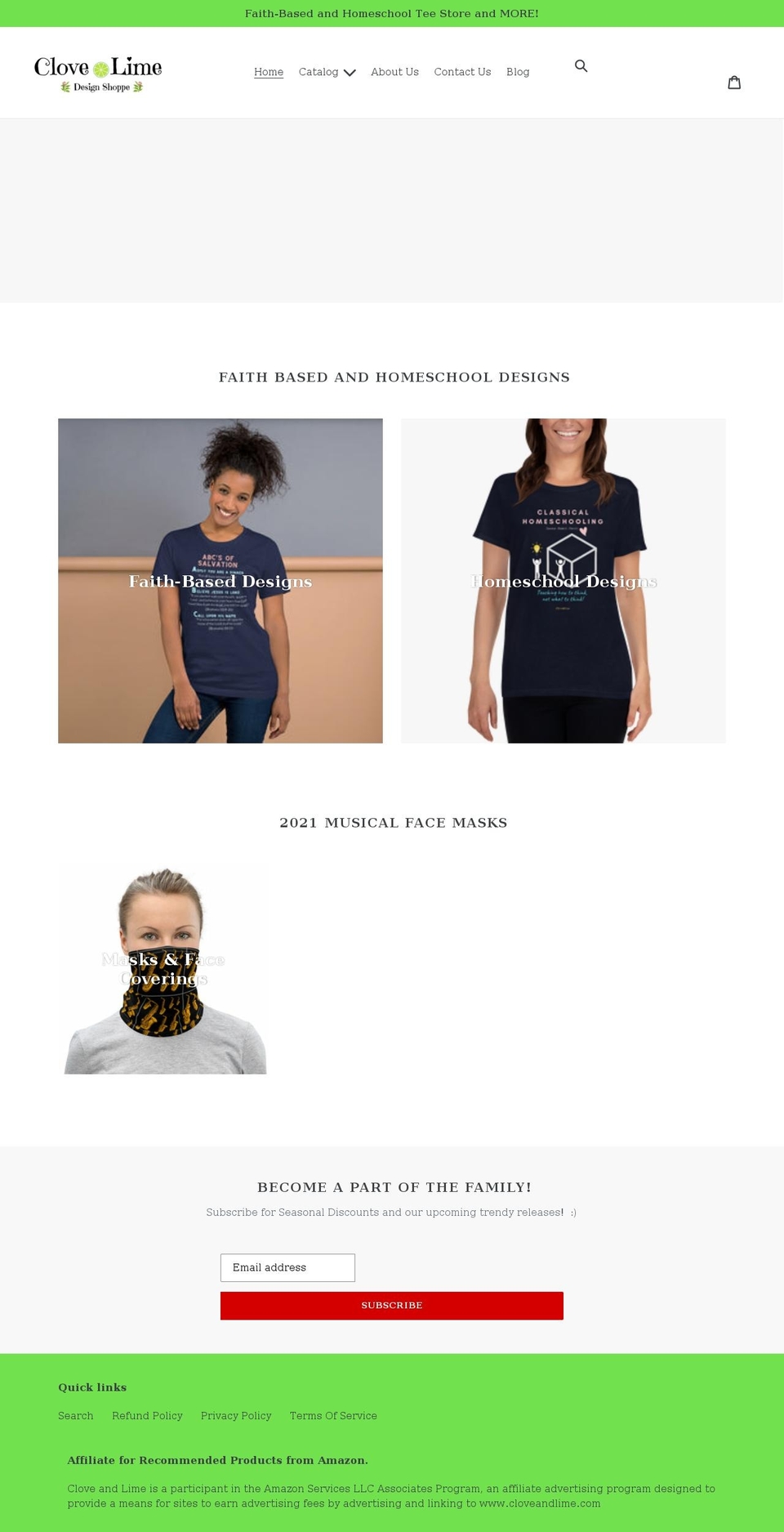 cloveandlime.com shopify website screenshot