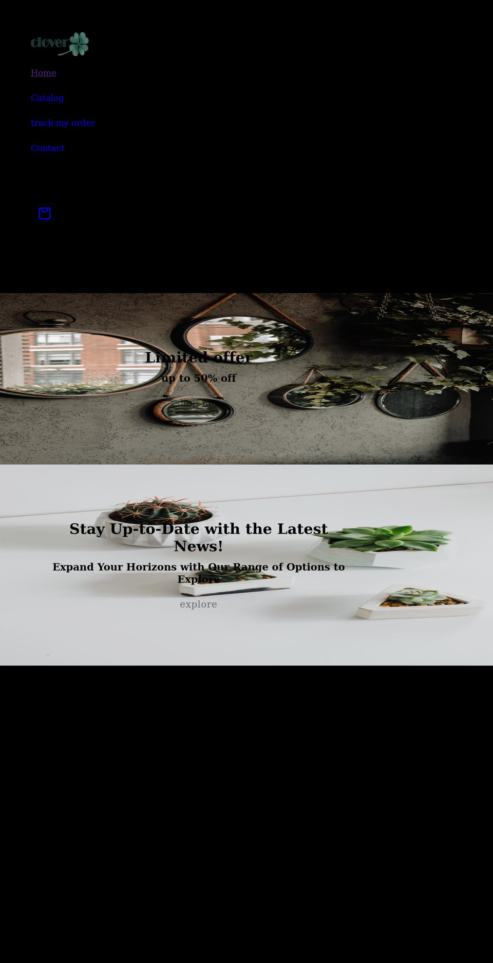 clover-x.com shopify website screenshot