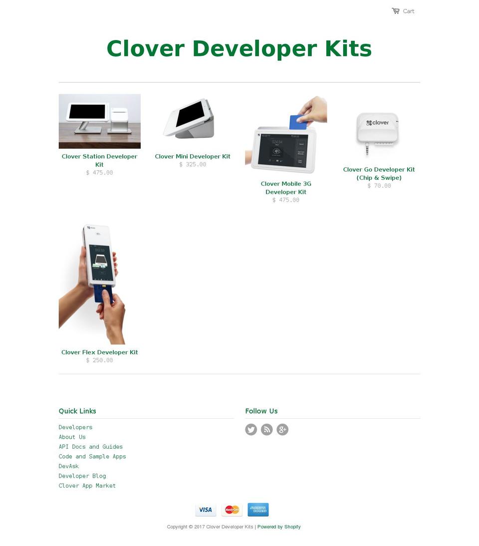 cloverdevkit.com shopify website screenshot
