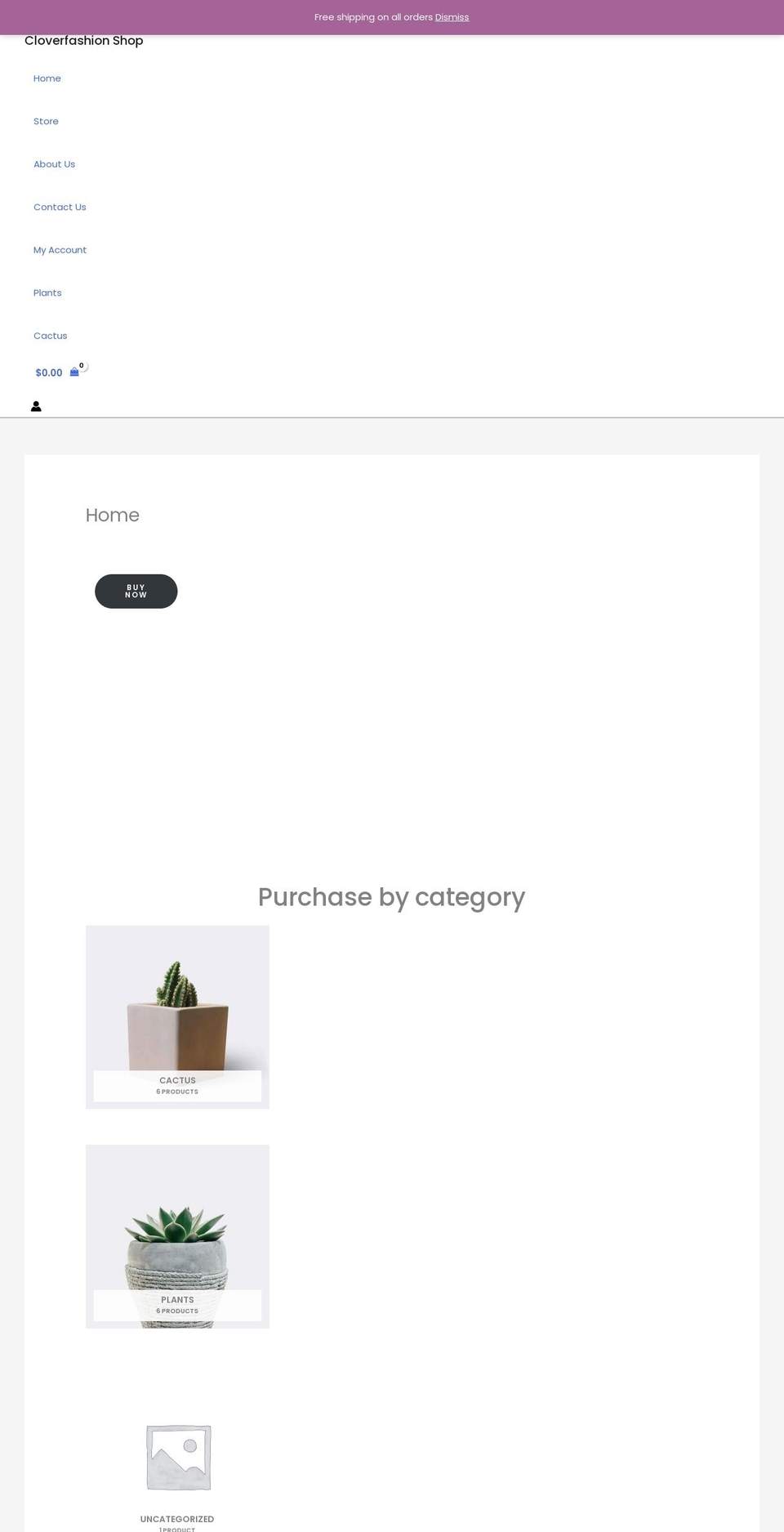 cloverfashions.com shopify website screenshot