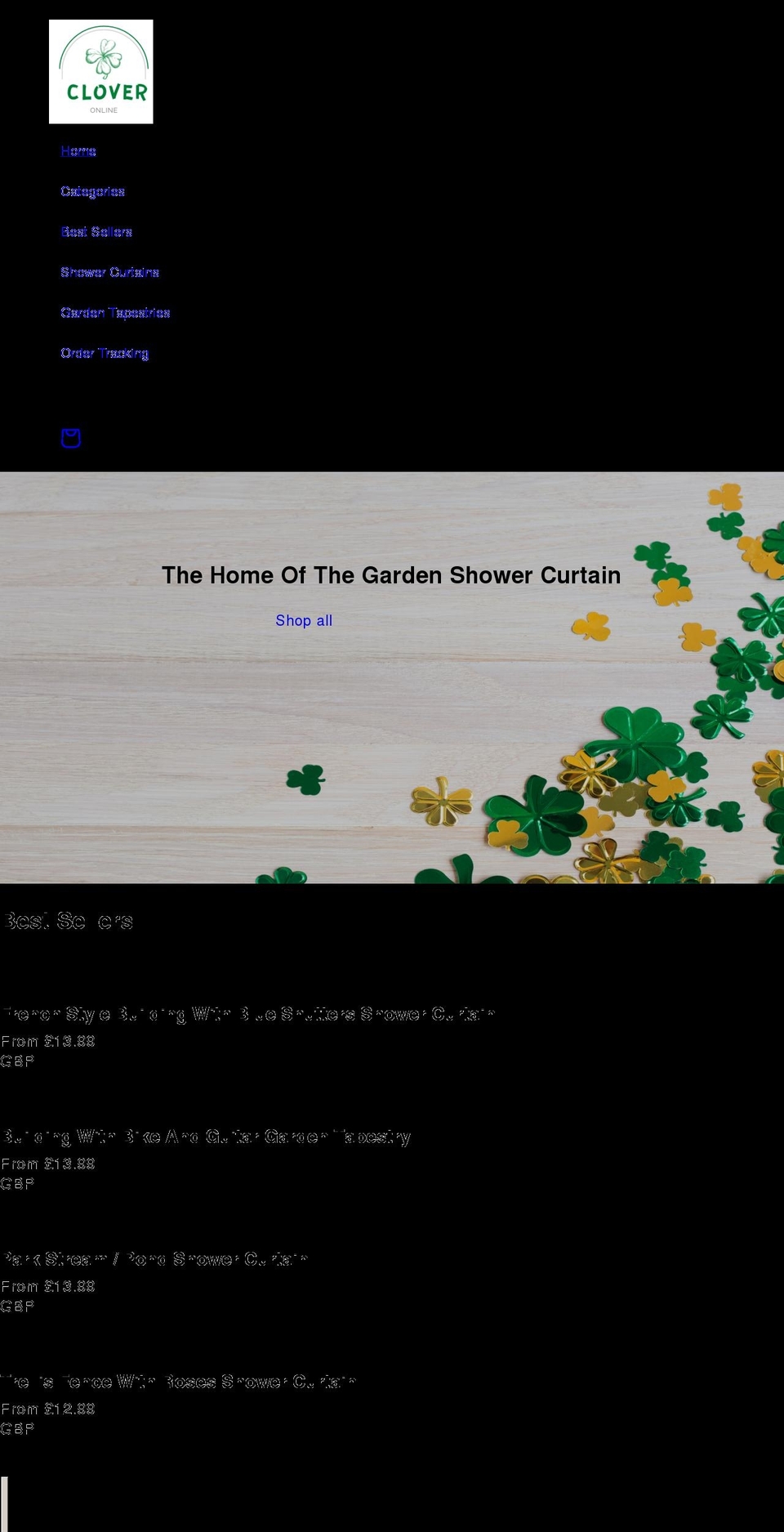 cloveronline.co.uk shopify website screenshot
