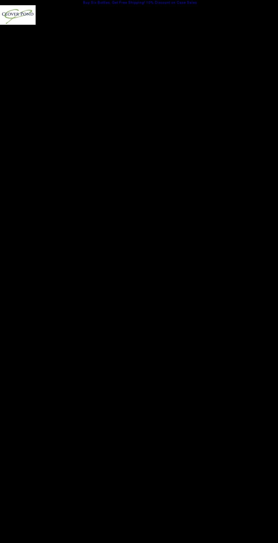 cloverpondvineyard.com shopify website screenshot