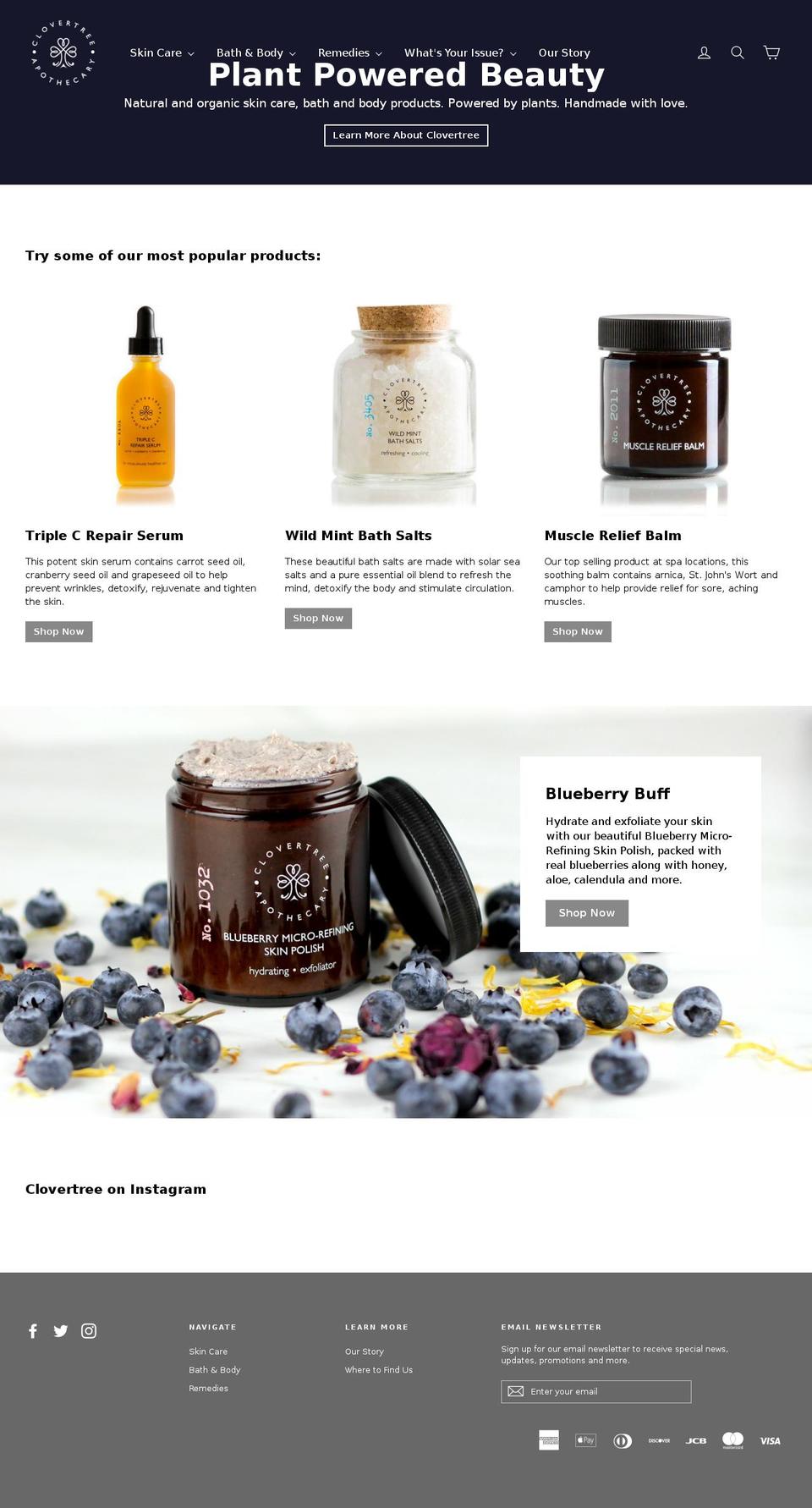 clovertree.com — Shopify storefront screenshot
