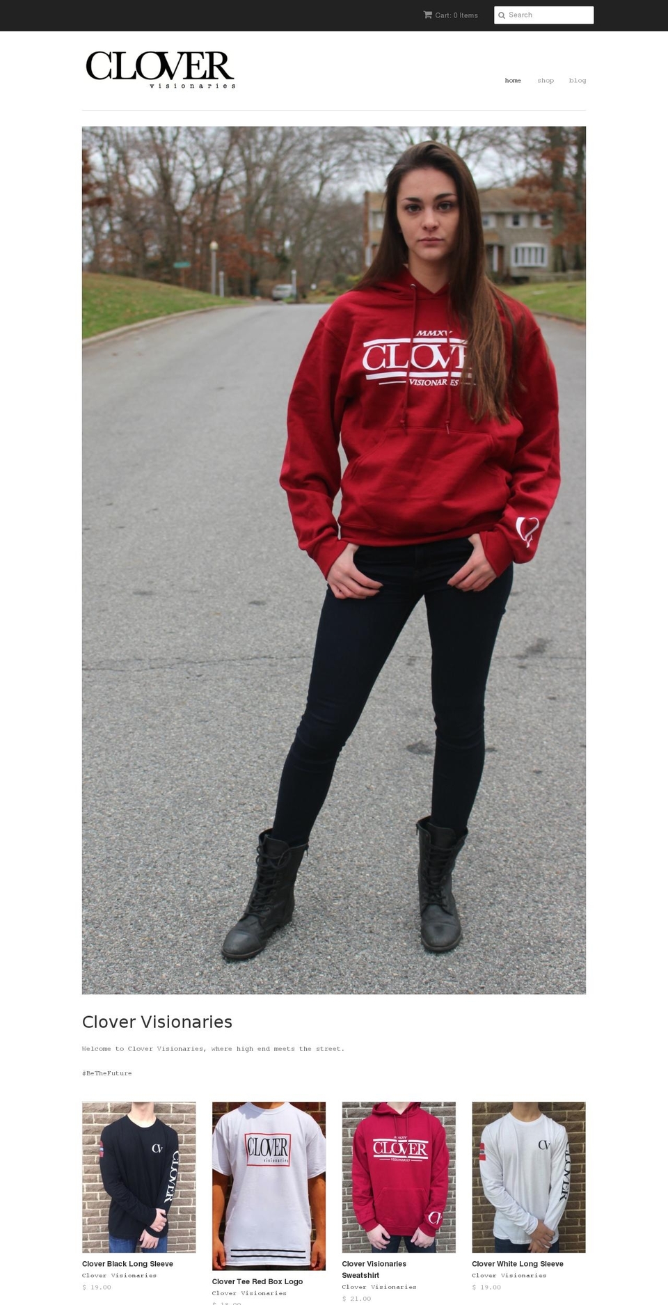 clovervisionaries.com shopify website screenshot