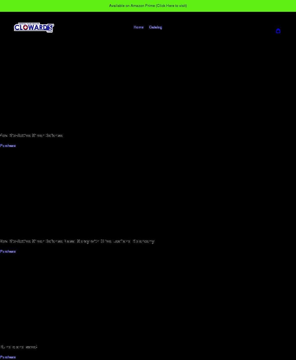 clowards.com shopify website screenshot