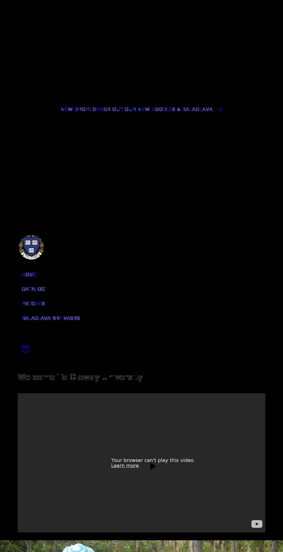 clowdyculture.com shopify website screenshot